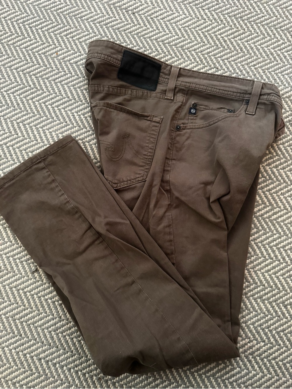 AG Adriano Goldschmied Men's Brown Chinos